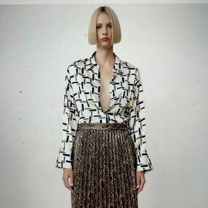 Zara Print Shirt with Chainlink pattern